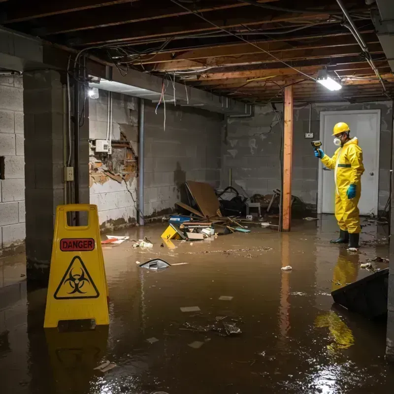 Flooded Basement Electrical Hazard in Jeannette, PA Property